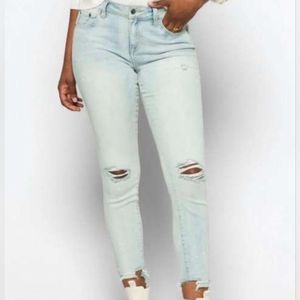 Pistola Arielle Skinny Paint Splatter Distressed Frayed Hem Size 29 EUC REVOLVE